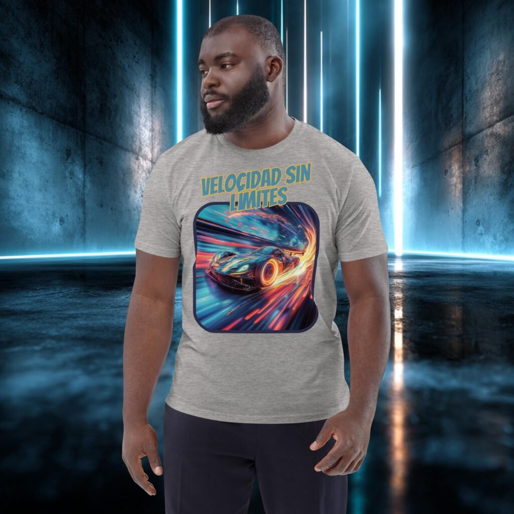 Camiseta orgánica con diseño Velocidad Sin Límites