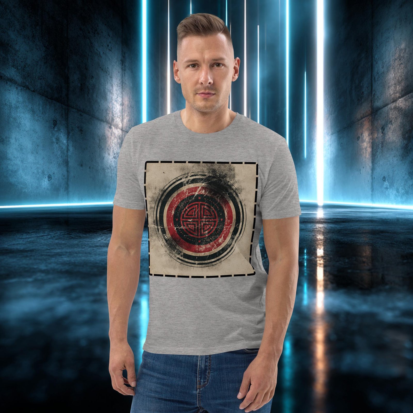 Camiseta orgánica con diseño Emblema Antiguo — color 3