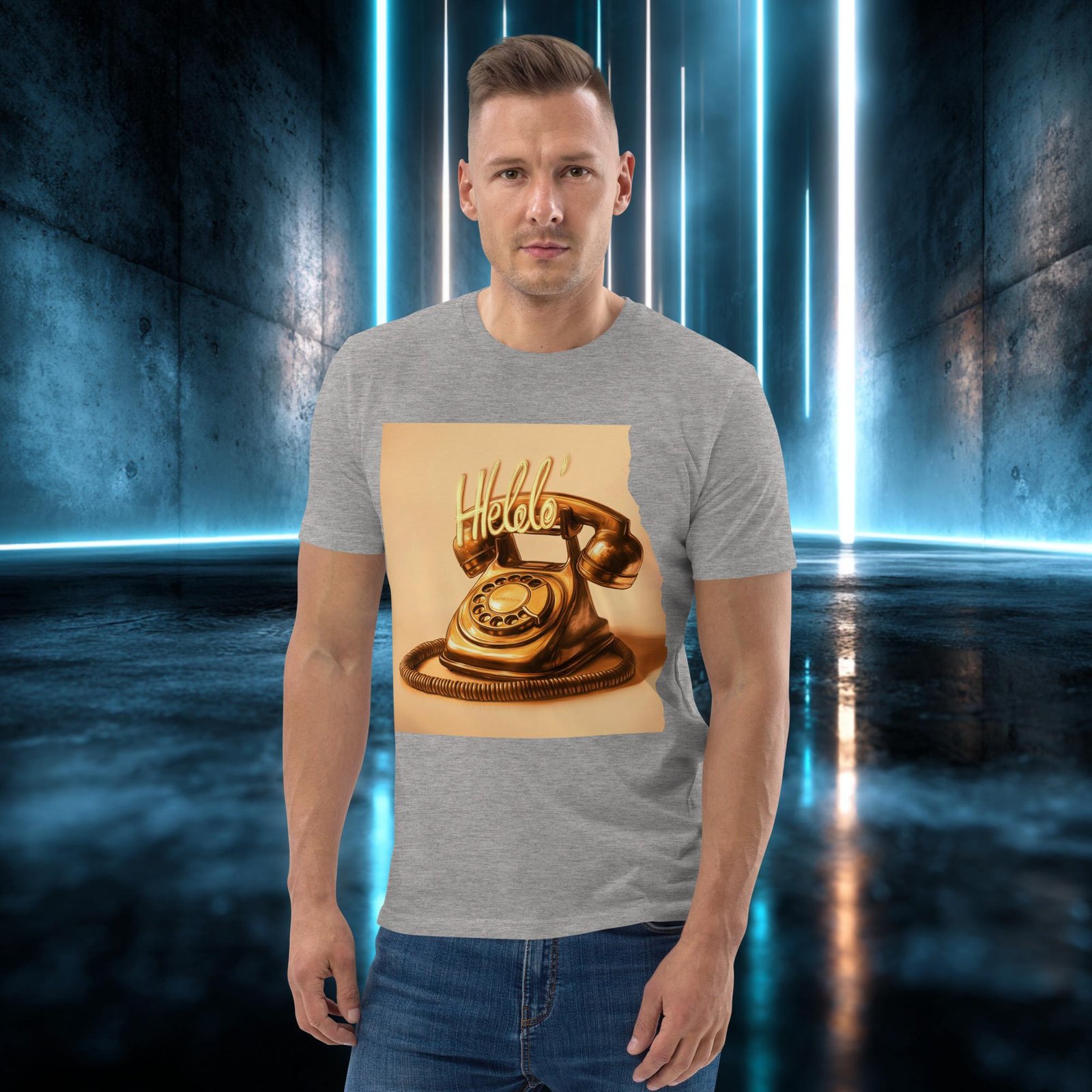 Camiseta orgánica con diseño Llamada Dorada — color 3