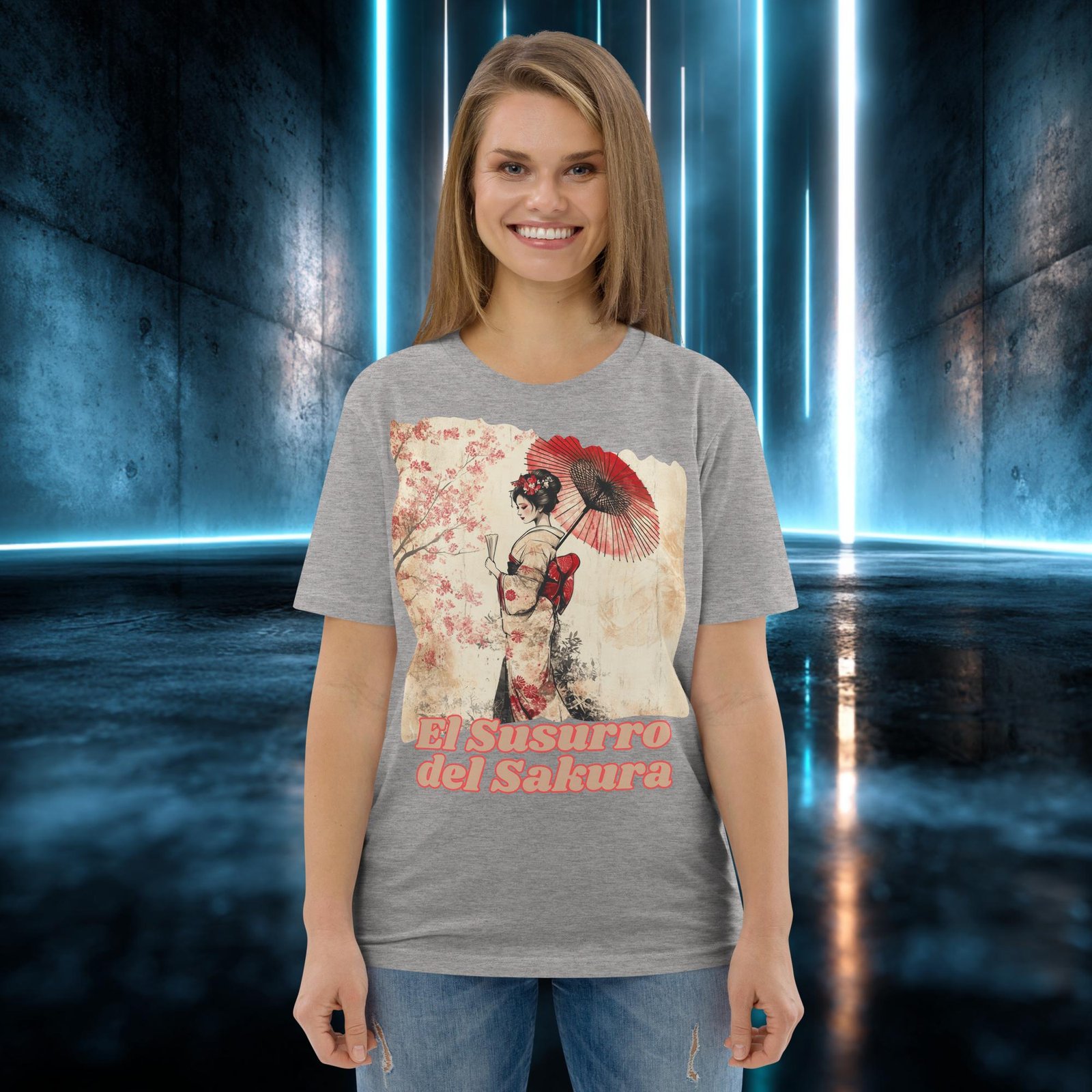 Camiseta orgánica con diseño El Susurro del Sakura — color 3