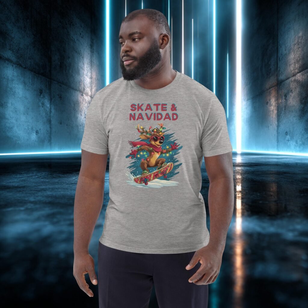 Camiseta orgánica con diseño Reno en la Tabla
