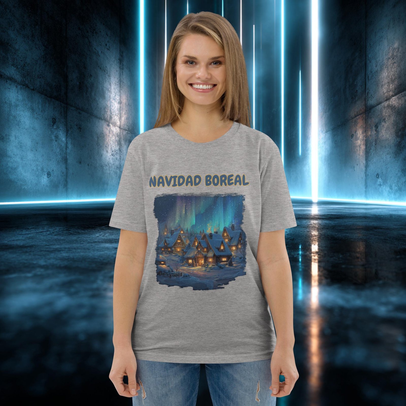 Camiseta orgánica con diseño Navidad Boreal — color 2