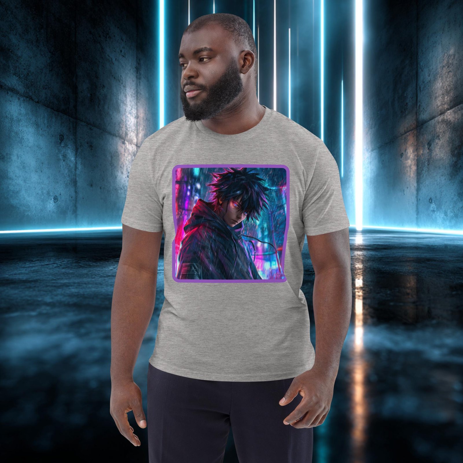 Camiseta orgánica con diseño Lluvia de Neón — color 3