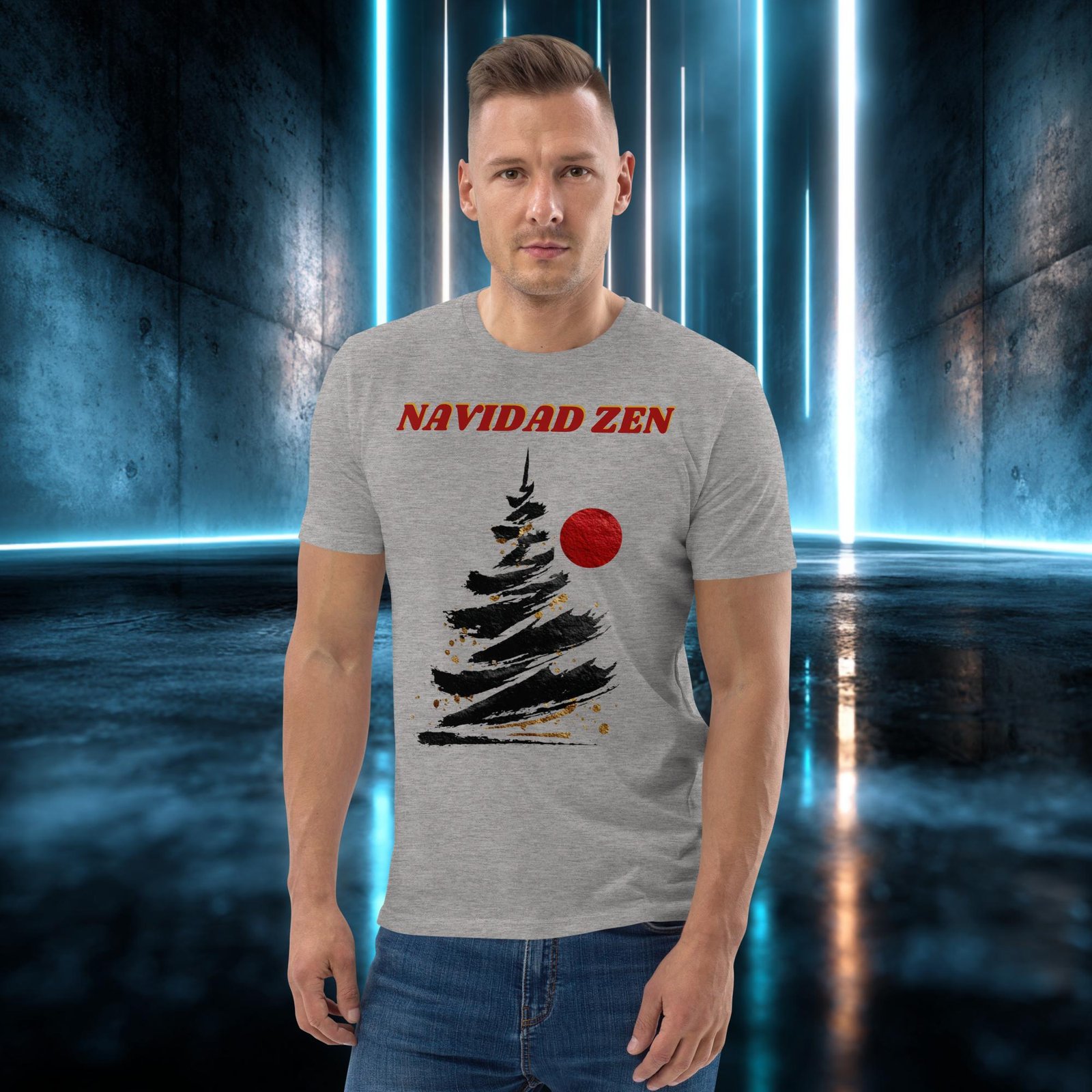 Camiseta orgánica con diseño Navidad Zen — color 3