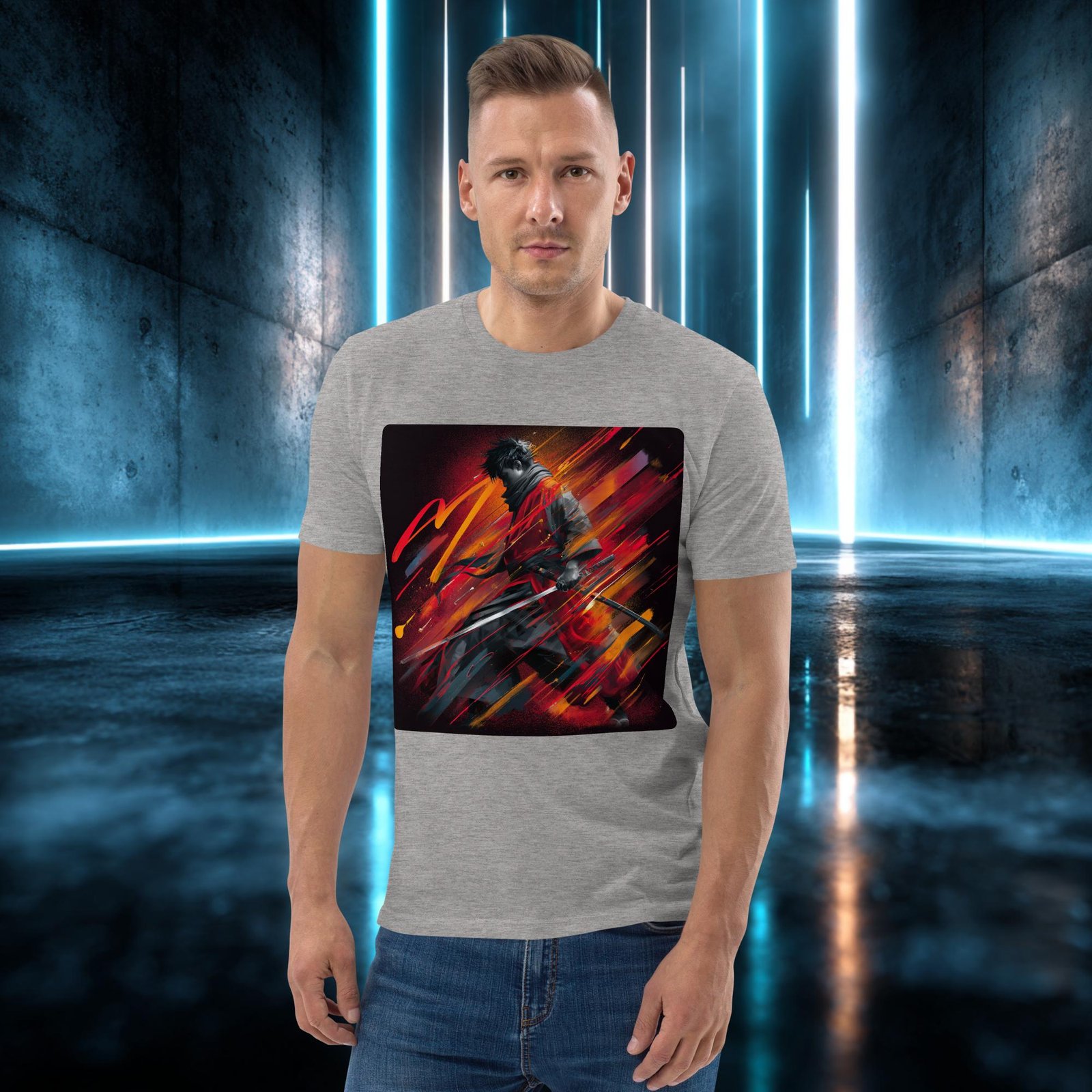 Camiseta orgánica con diseño Trazo de Acero — color 2