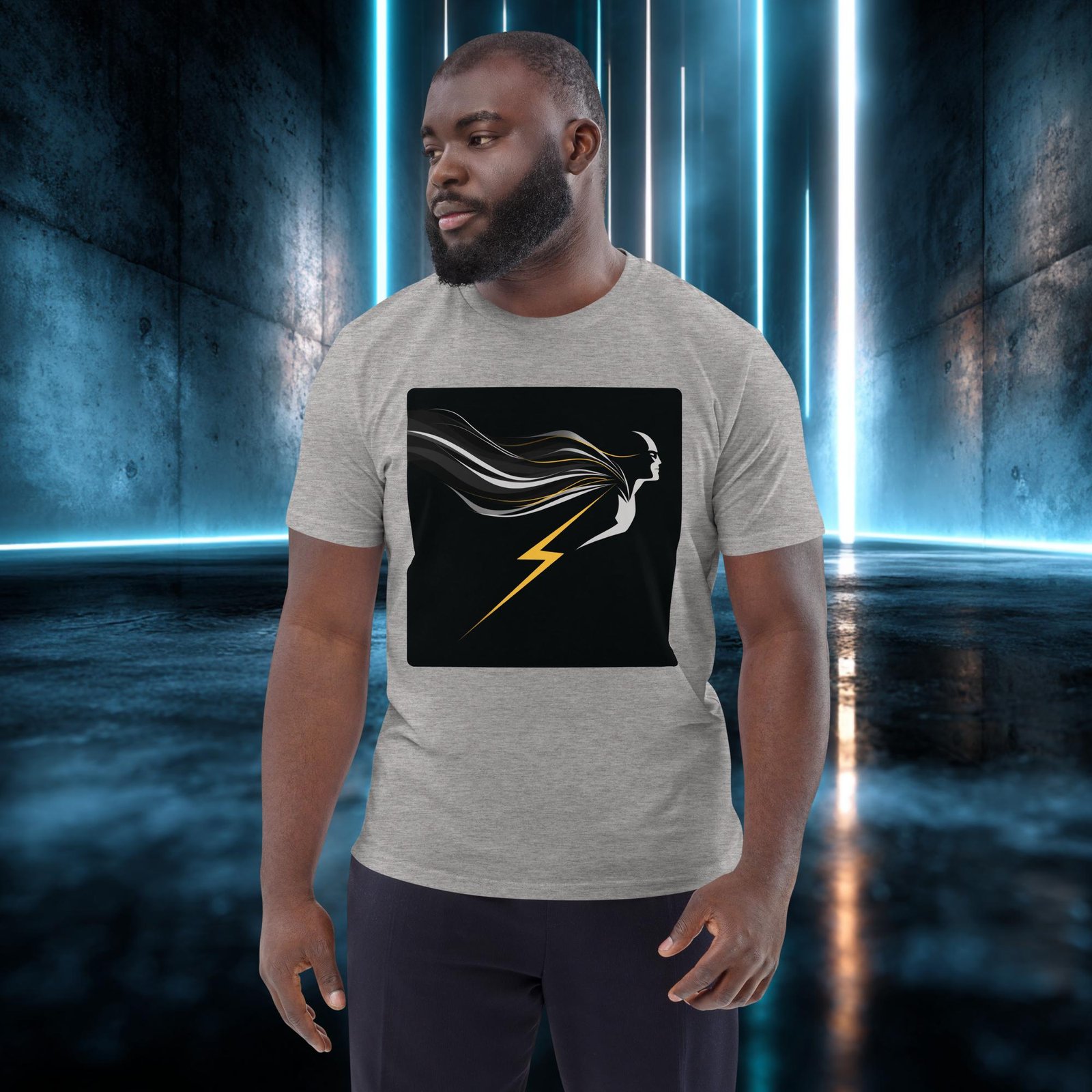 Camiseta orgánica con diseño Rayo y Melena — color 3