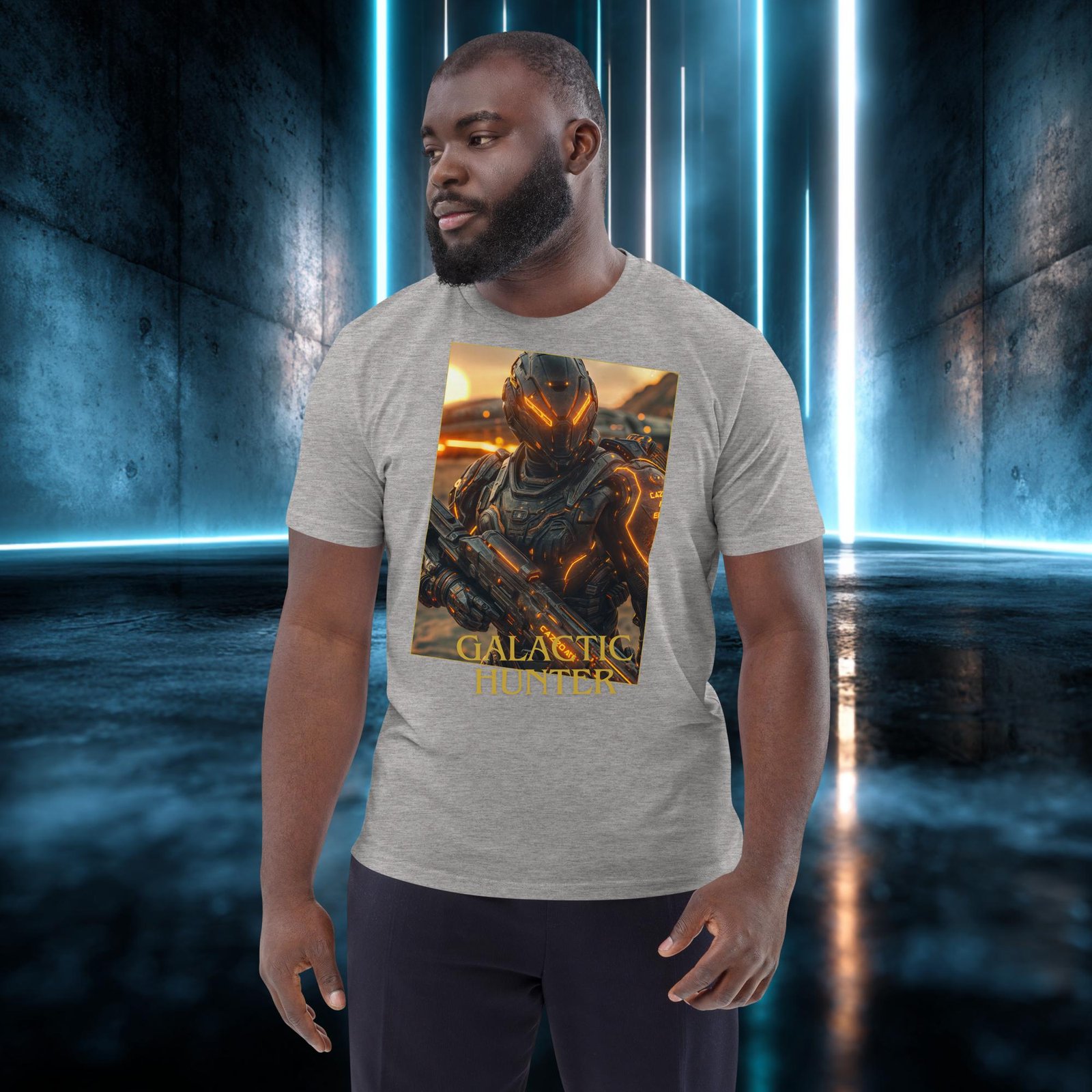 Camiseta orgánica con diseño Cazador Galáctico — color 2