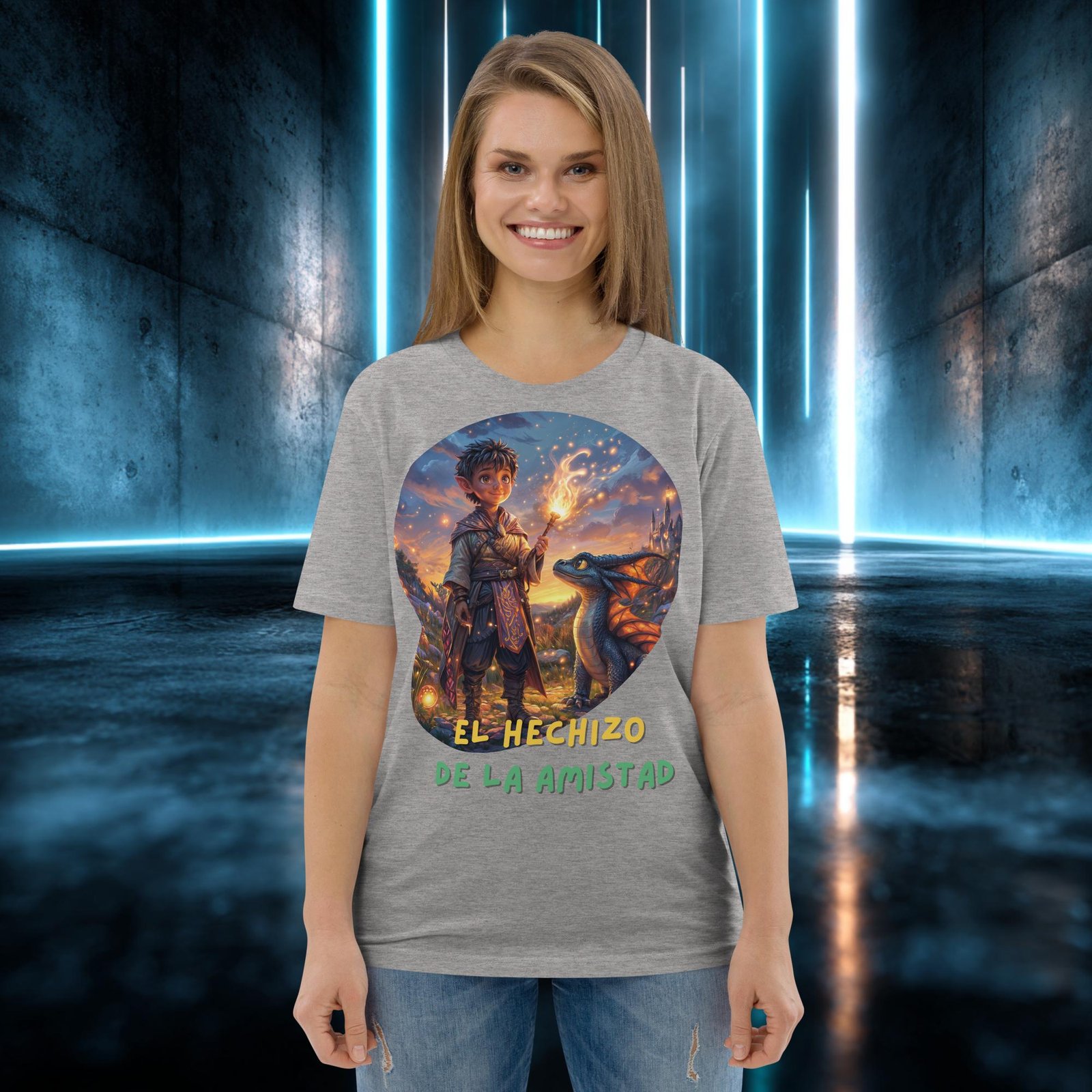 Camiseta orgánica con diseño El Hechizo de la Amistad — color 3
