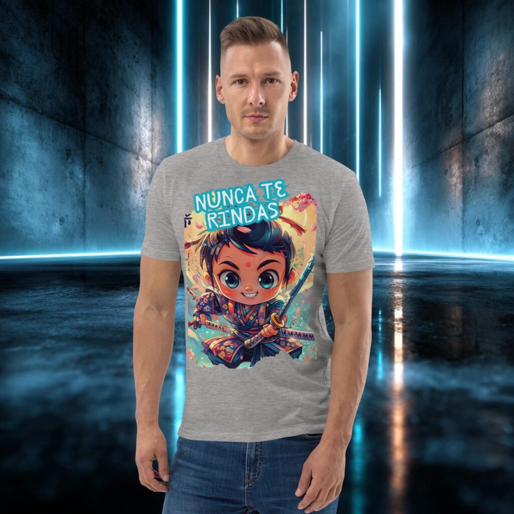 Camiseta orgánica con diseño Nunca Te Rindas