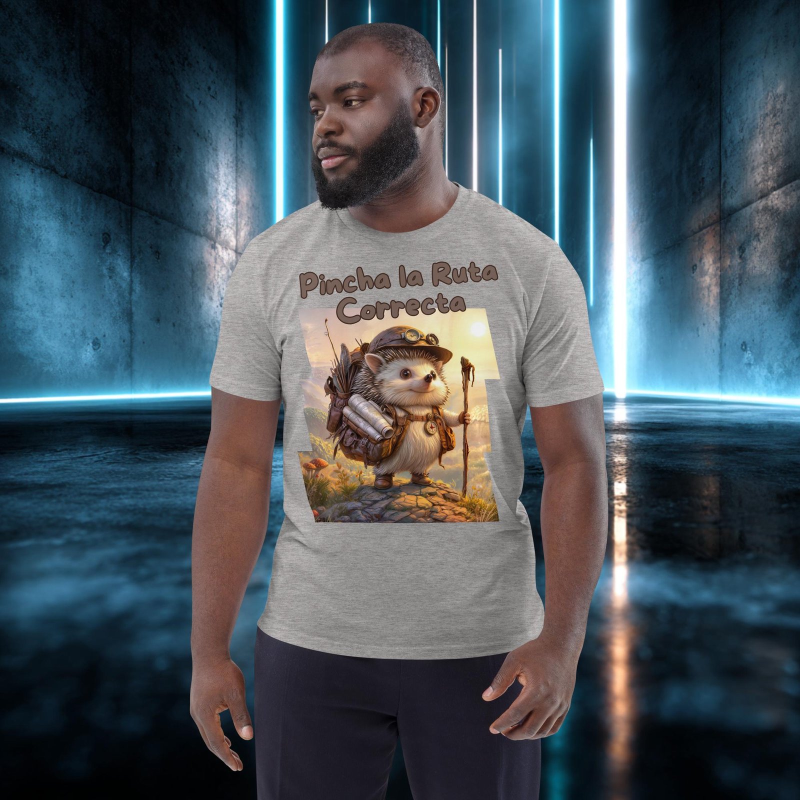 Camiseta orgánica con diseño Erizo Aventurero — color 3