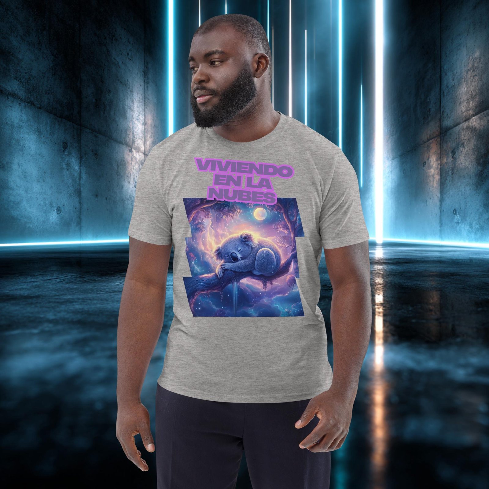 Camiseta orgánica con diseño Viviendo en las Nubes — color 3