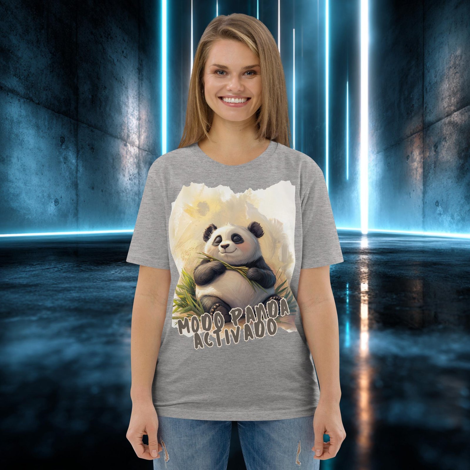 Camiseta orgánica con diseño Modo Panda Activado — color 2