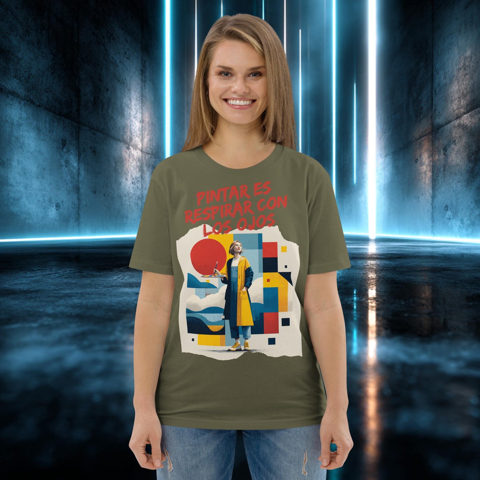Camiseta orgánica con diseño Pintar Es Respirar con los Ojos — color 12