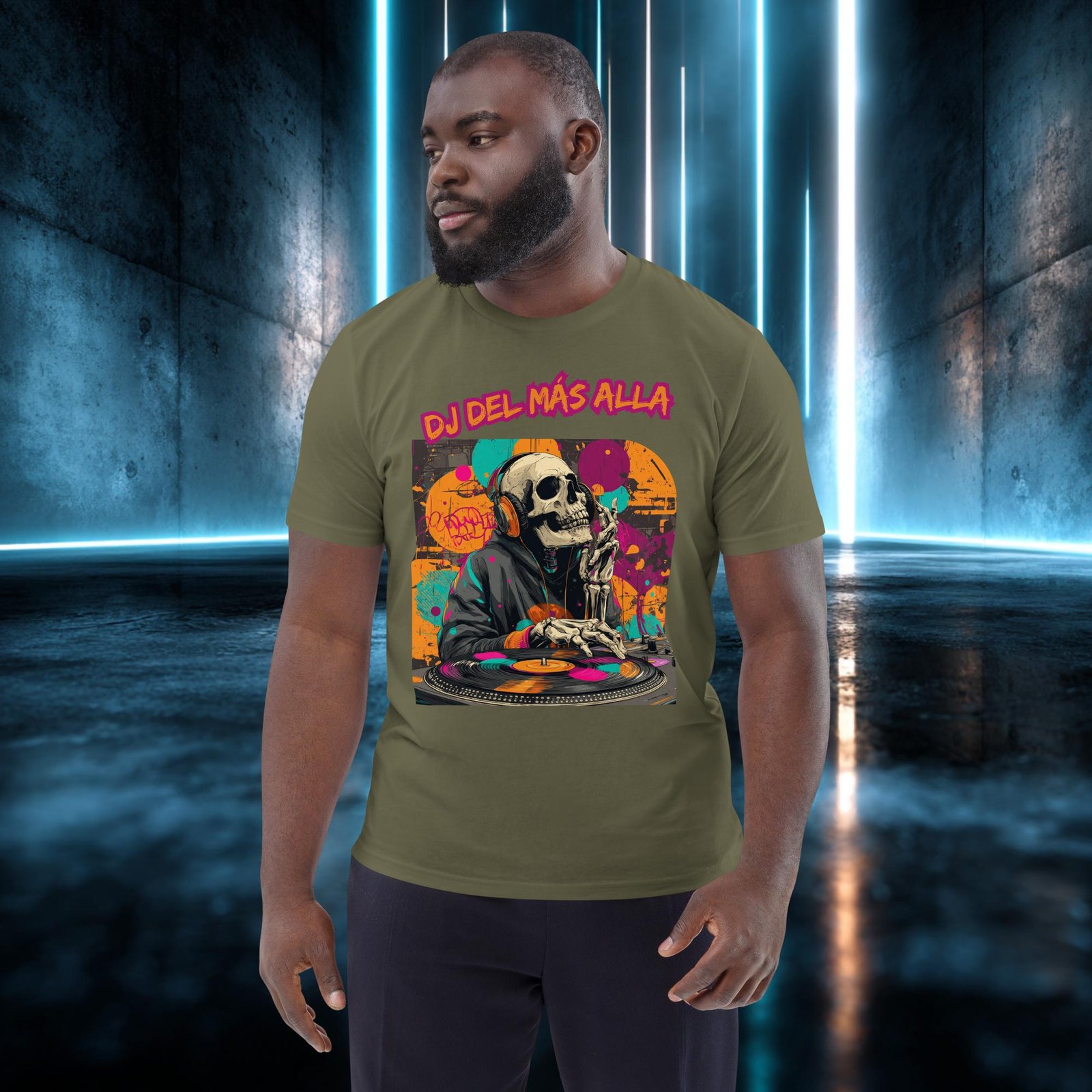 Camiseta orgánica con diseño DJ del Más Allá — color 12