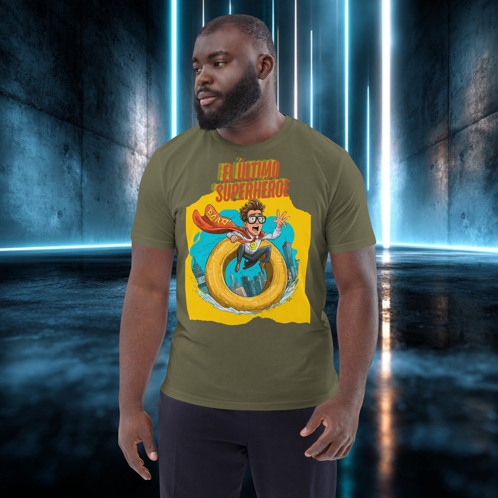 Camiseta orgánica con diseño El Último Superhéroe — color 12