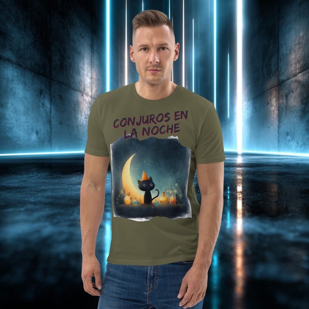 Camiseta orgánica con diseño Conjuros en la Noche