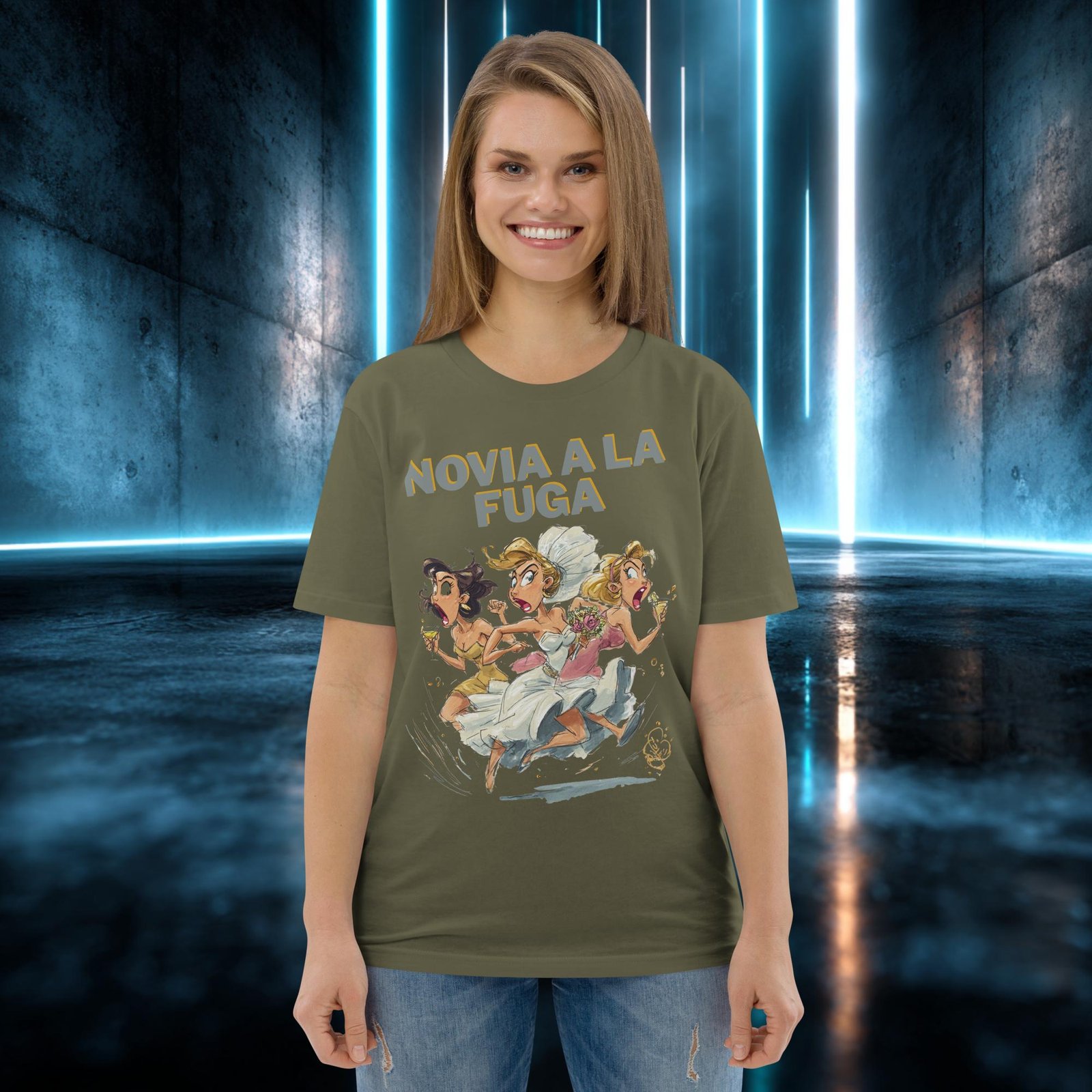 Camiseta orgánica con diseño Novia a la Fuga — color 13