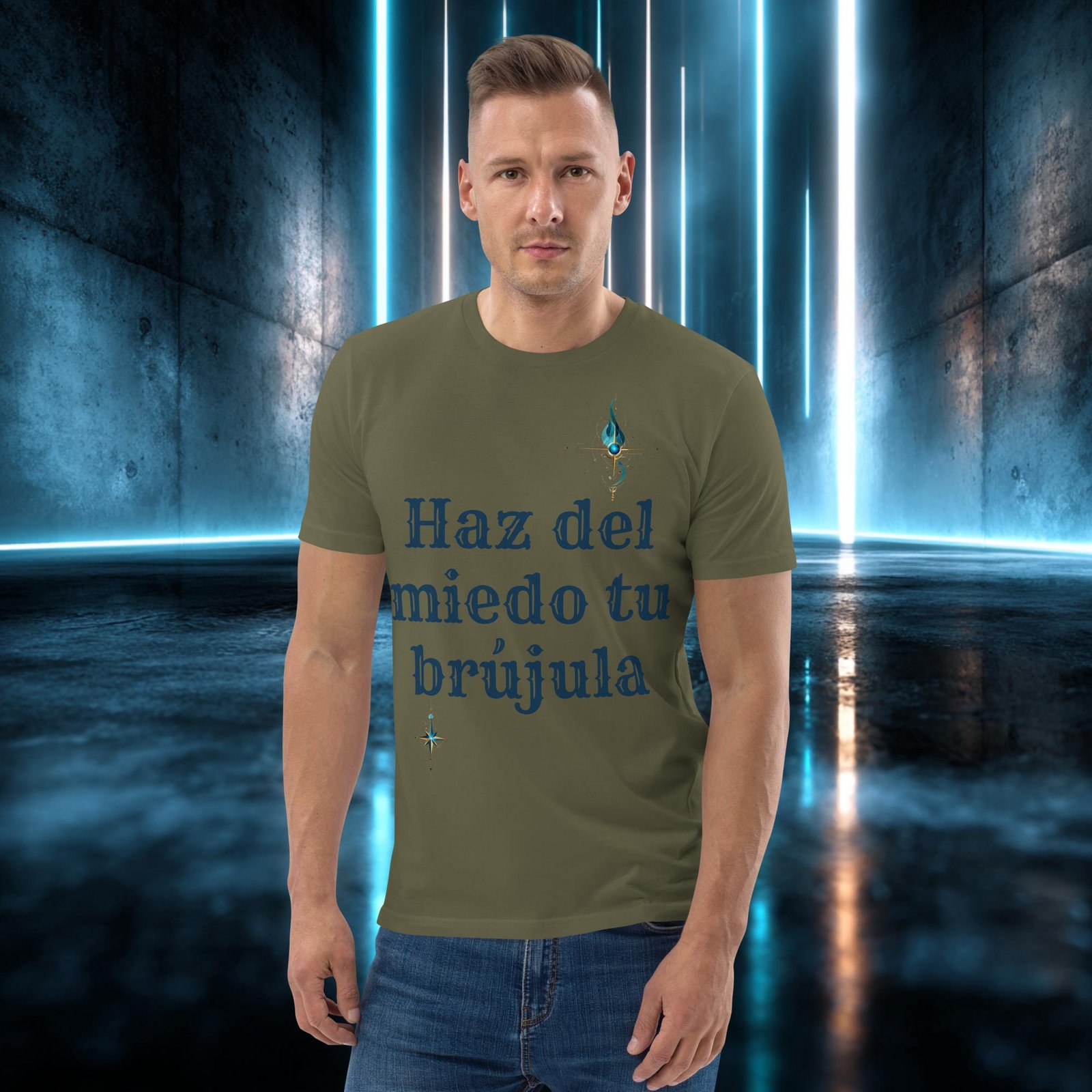 Camiseta orgánica con diseño Haz del Miedo tu Brújula — color 13