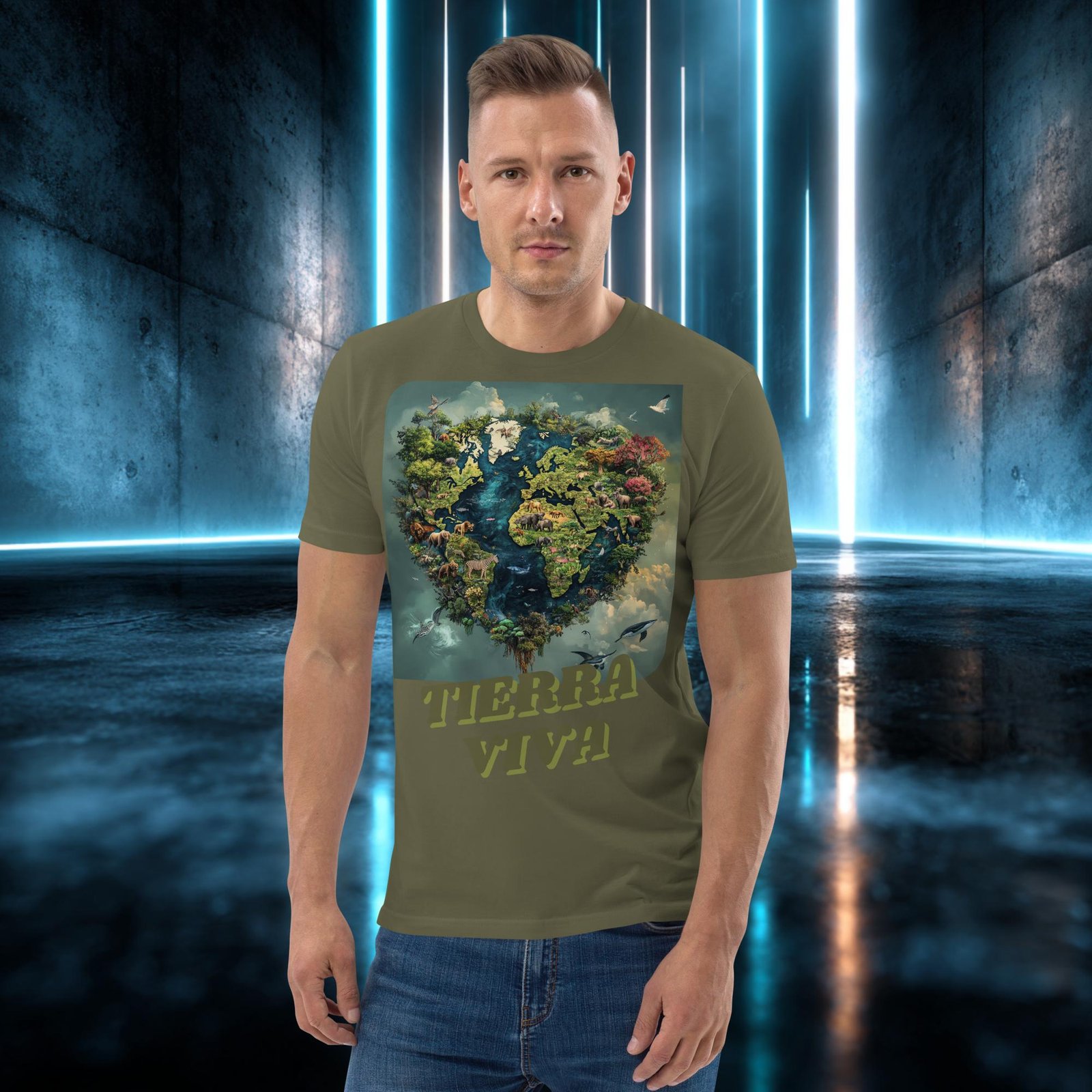 Camiseta orgánica con diseño Tierra Viva — color 12