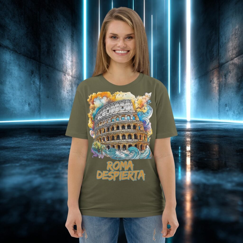 Camiseta orgánica con diseño Roma Despierta