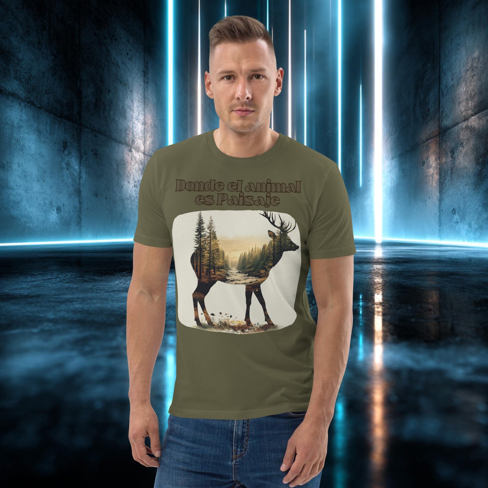 Camiseta orgánica con diseño Donde el Animal Es Paisaje — color 12