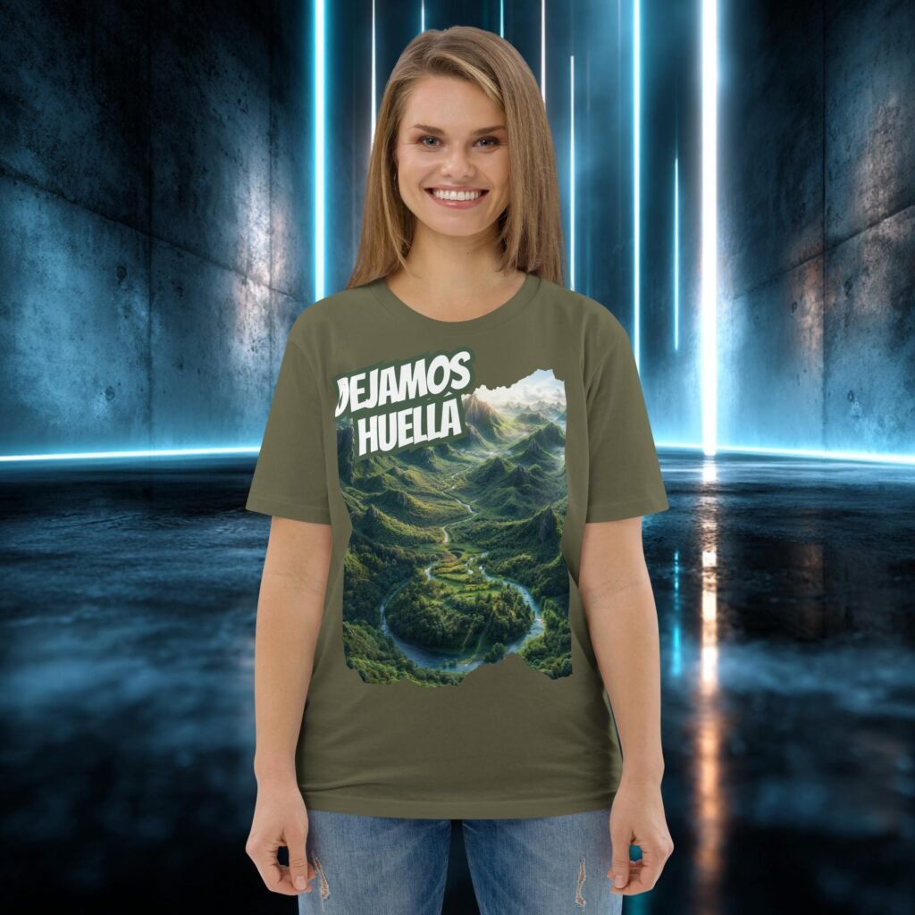Camiseta orgánica con diseño Dejamos Huella