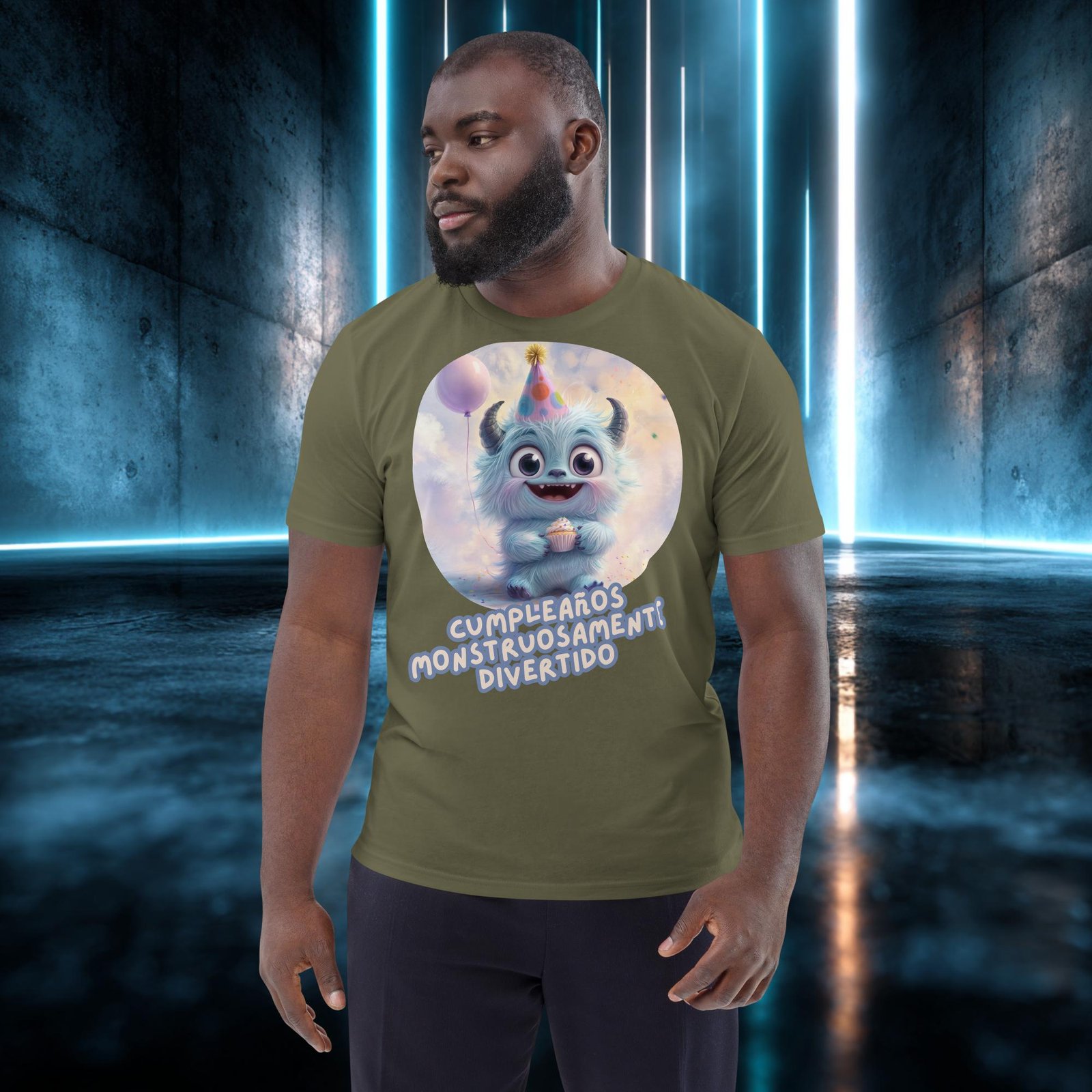 Camiseta orgánica con diseño Cumpleaños Monstruosamente Divertido — color 12
