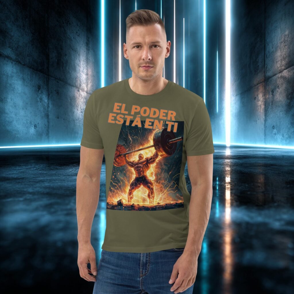 Camiseta orgánica con diseño El Poder Está en Ti