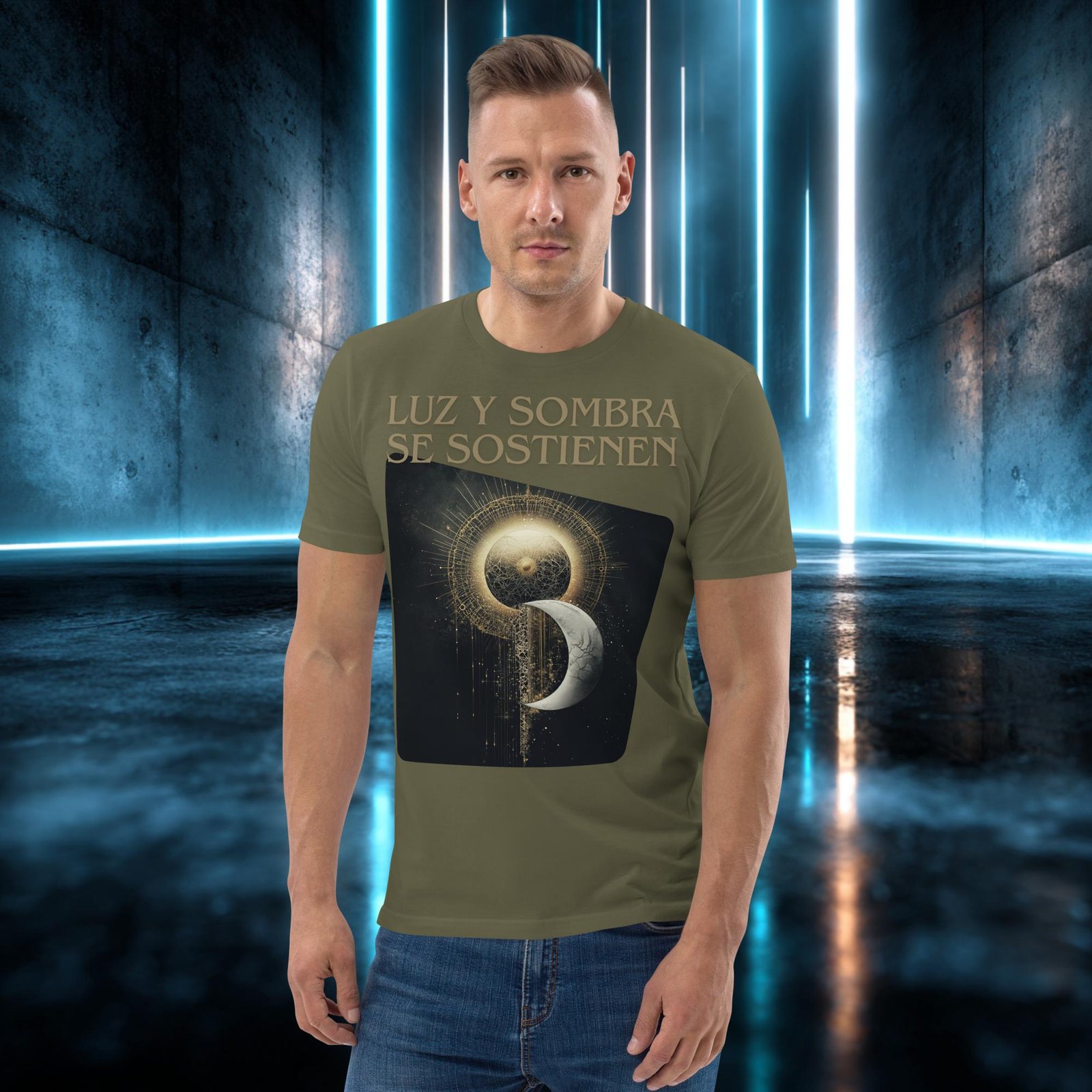 Camiseta orgánica con diseño Luz y Sombra Se Sostienen — color 12
