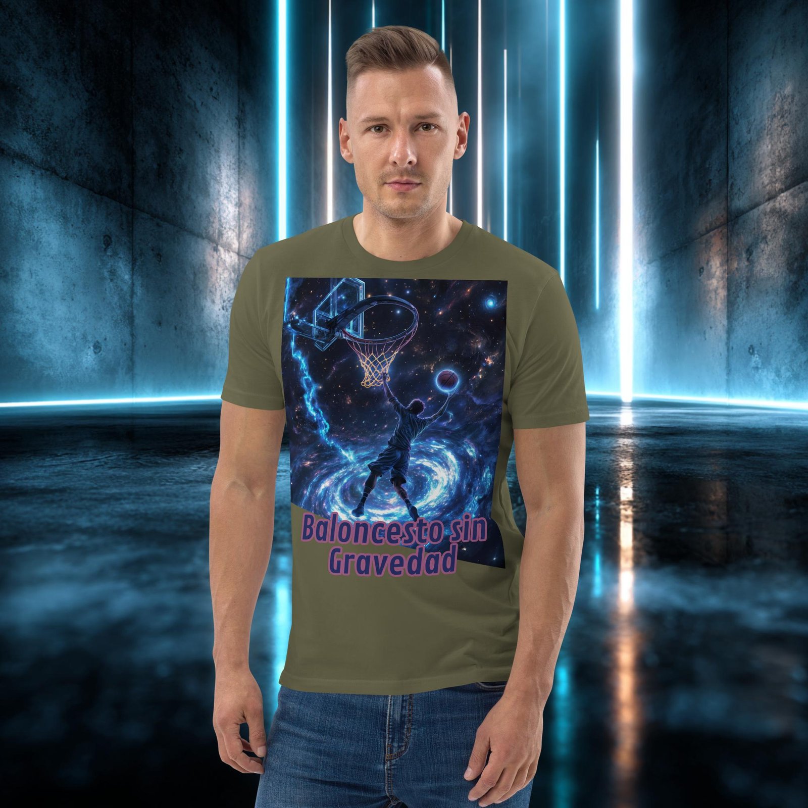 Camiseta orgánica con diseño Baloncesto sin Gravedad — color 12
