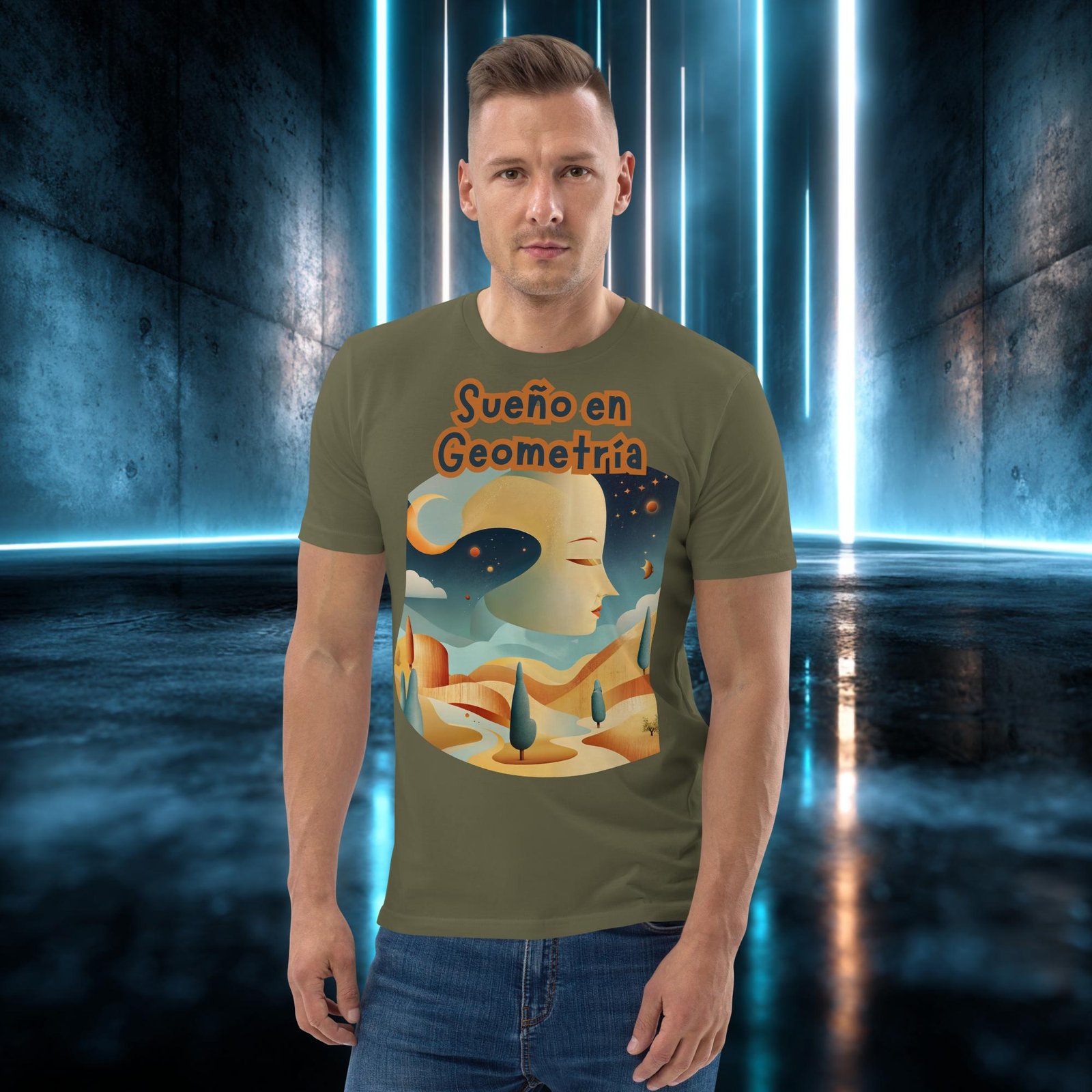 Camiseta orgánica con diseño Sueño en Geometría — color 12