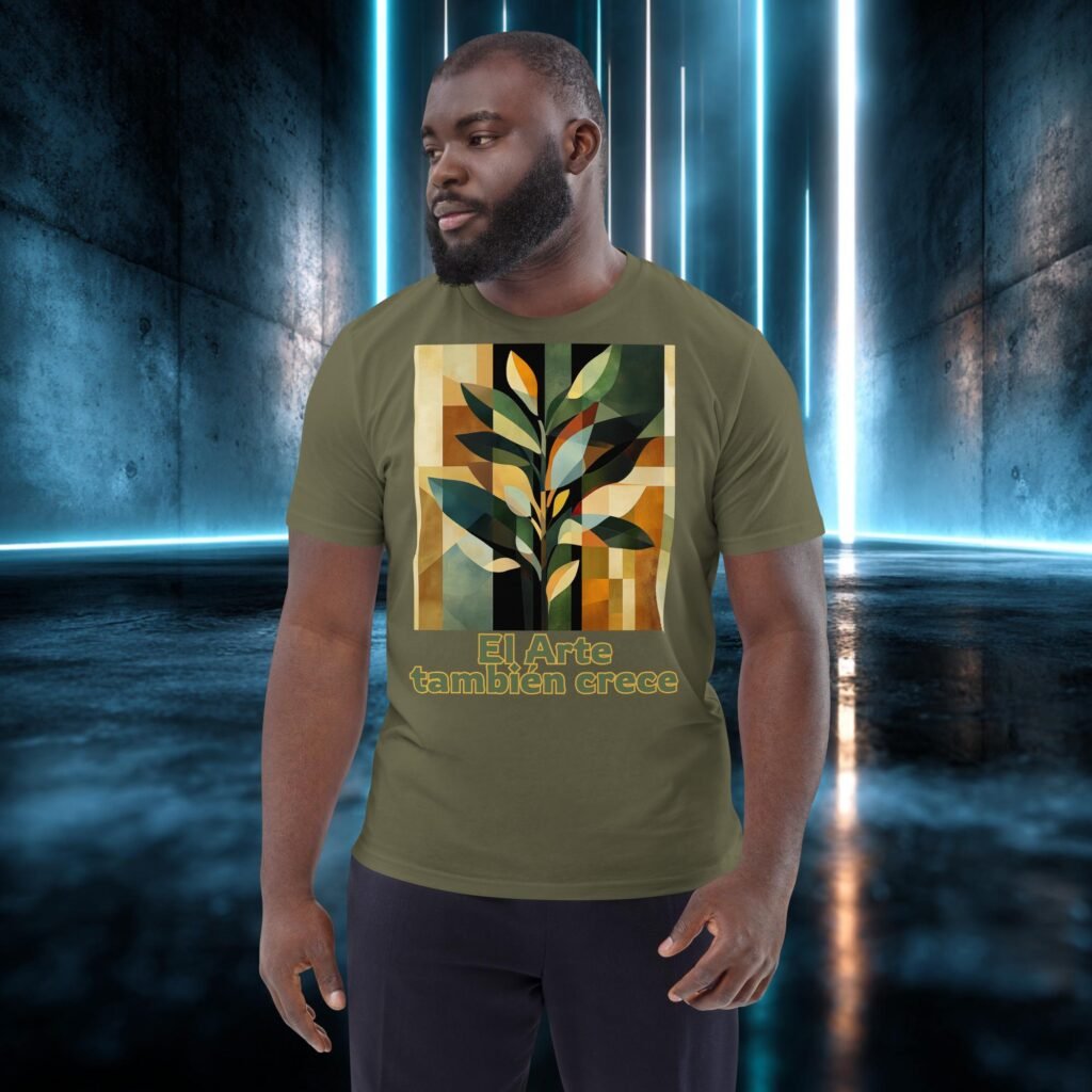 Camiseta orgánica con diseño El Arte También Crece