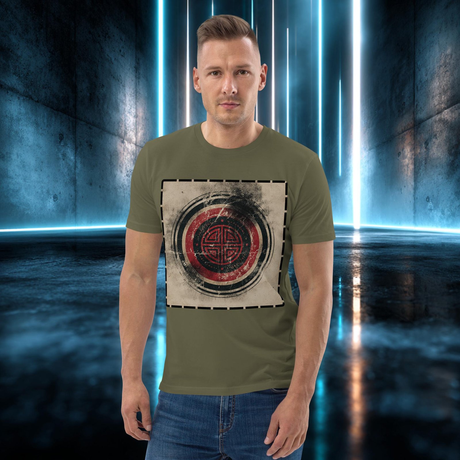Camiseta orgánica con diseño Emblema Antiguo — color 12