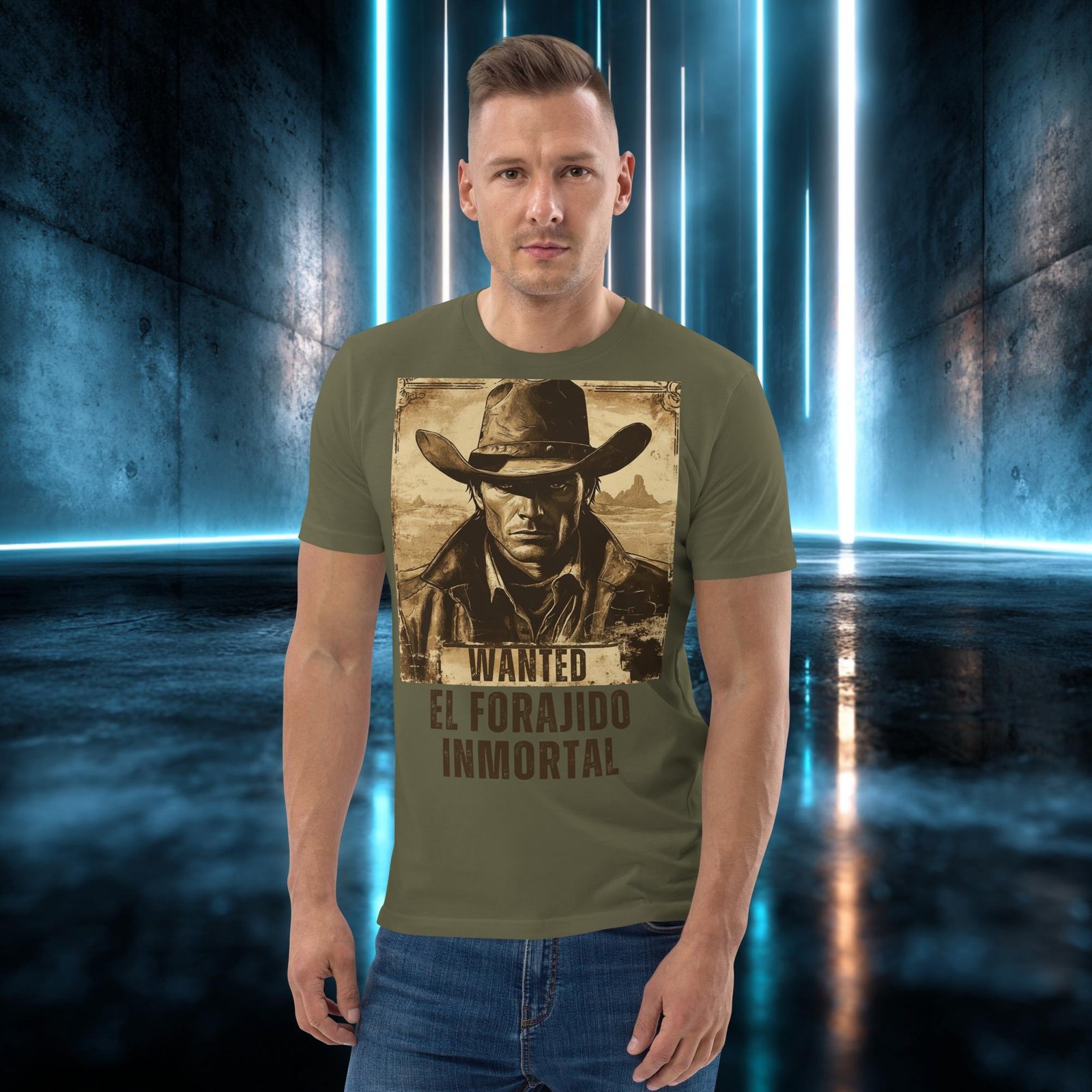 Camiseta orgánica con diseño El Forajido Inmortal — color 12