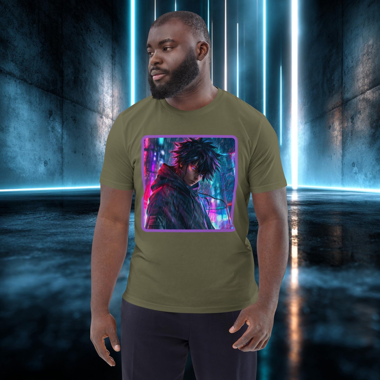 Camiseta orgánica con diseño Lluvia de Neón — color 13
