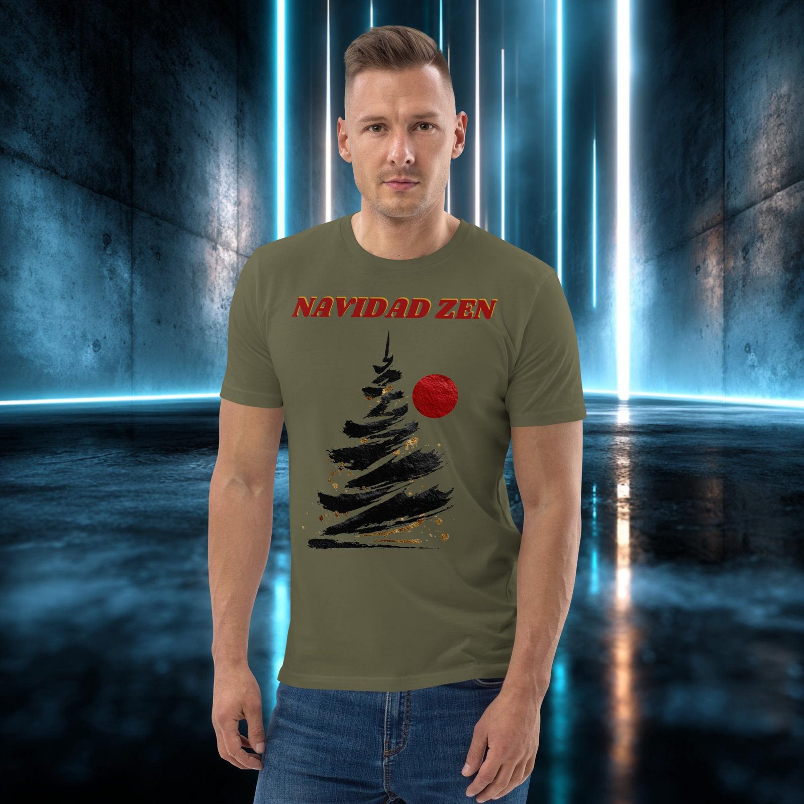 Camiseta orgánica con diseño Navidad Zen — color 12