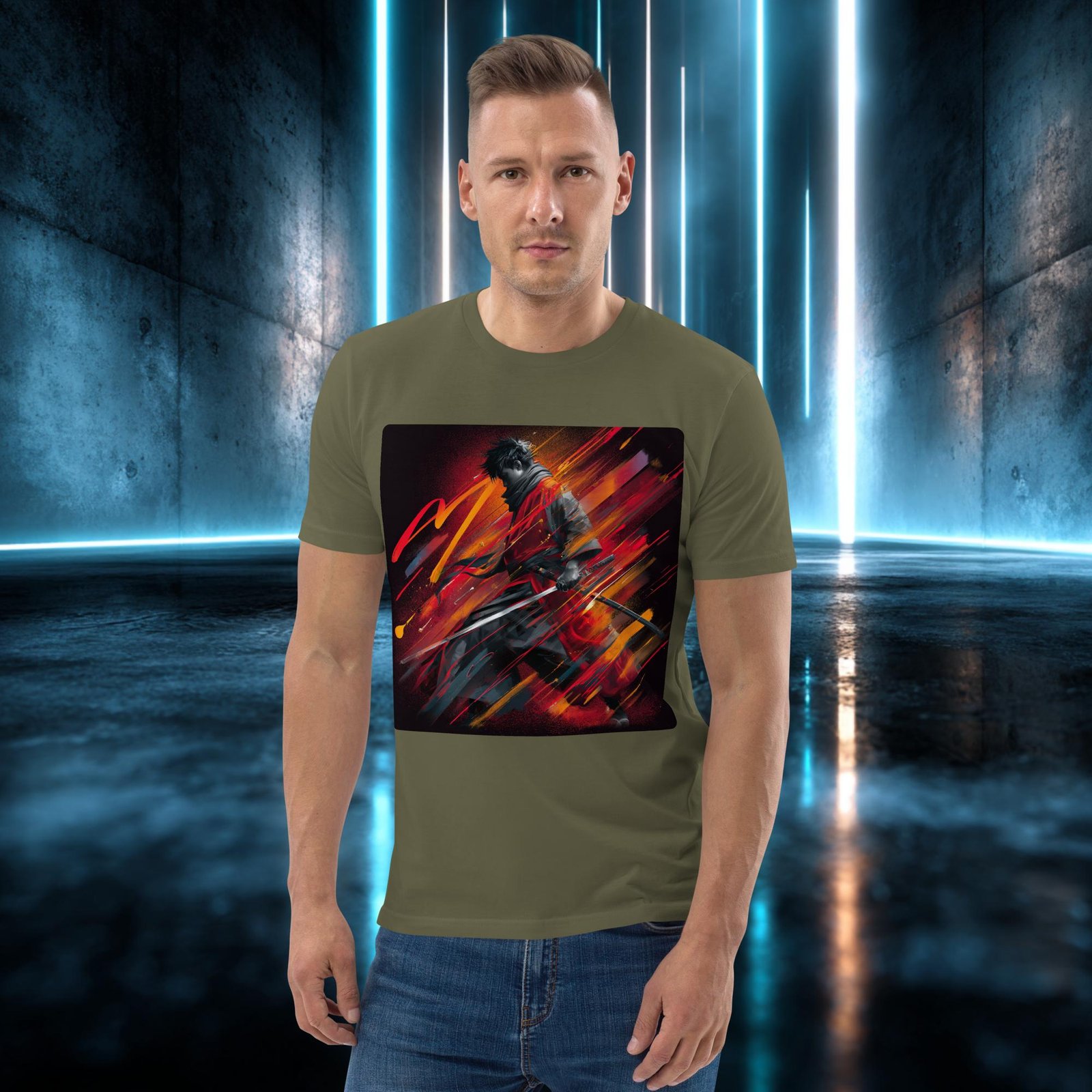 Camiseta orgánica con diseño Trazo de Acero — color 12