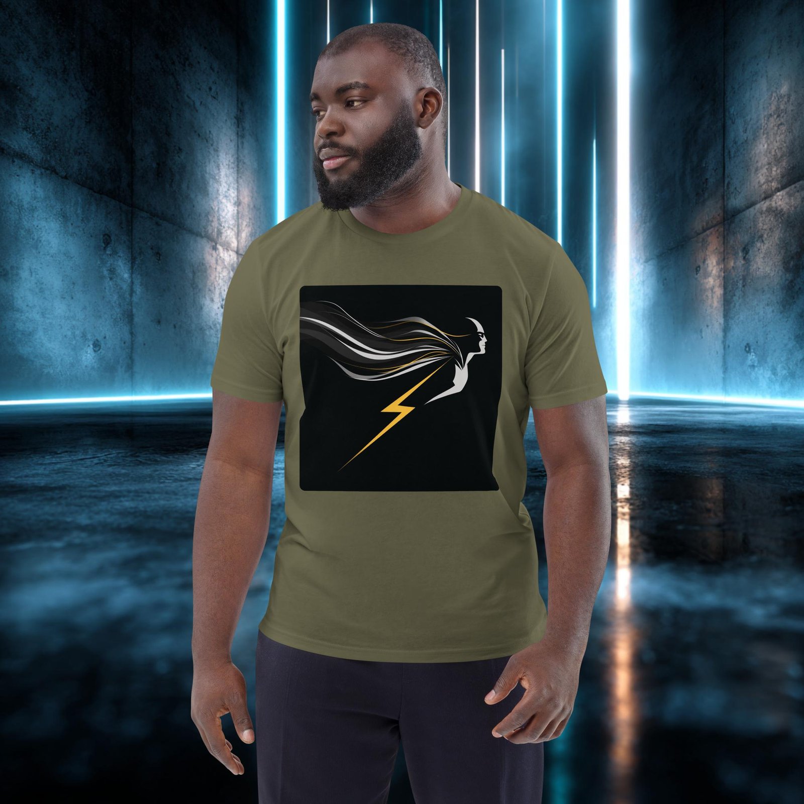 Camiseta orgánica con diseño Rayo y Melena — color 12