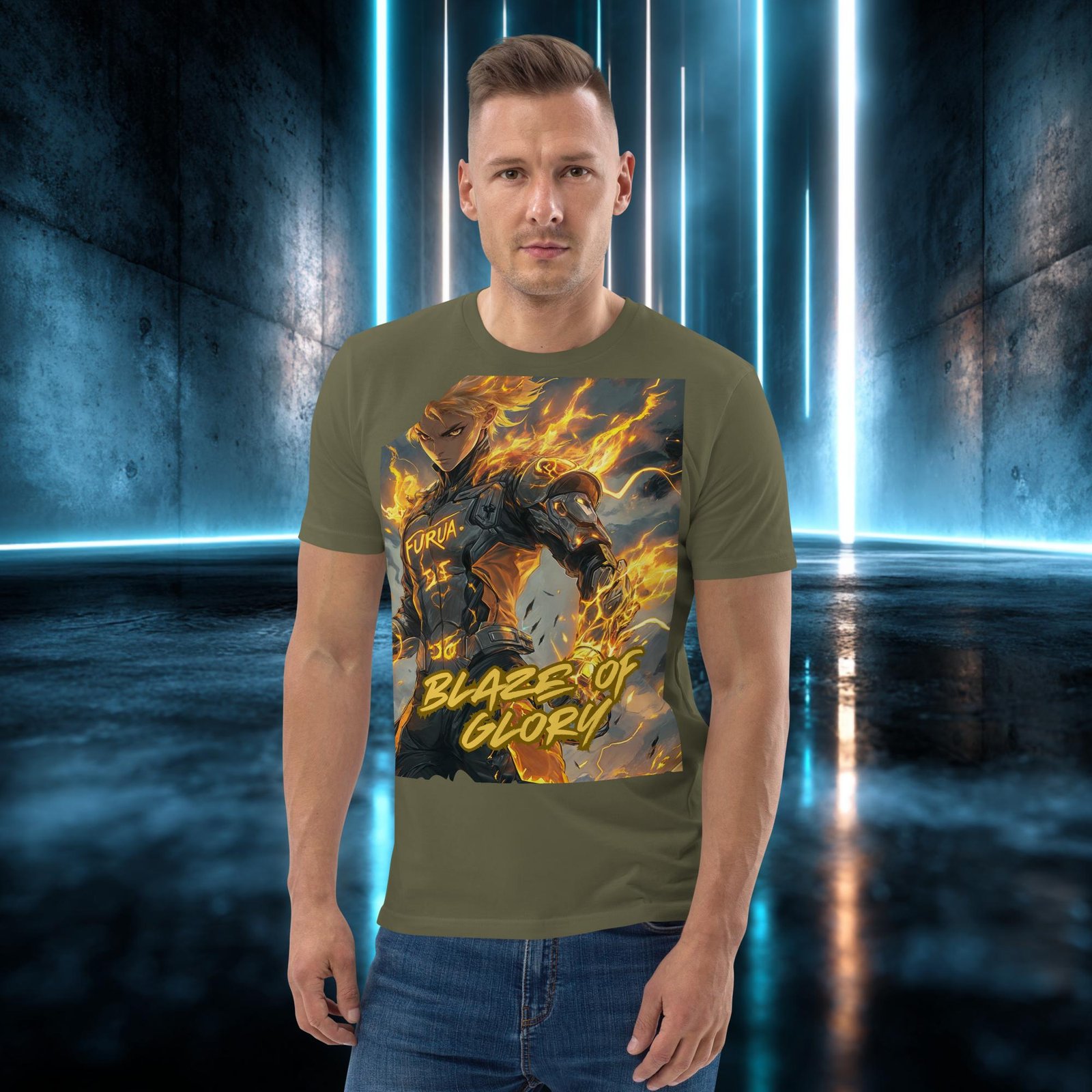 Camiseta orgánica con diseño Llamarada de Gloria — color 12