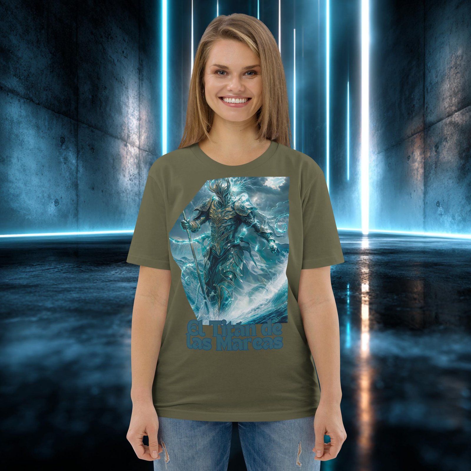 Camiseta orgánica con diseño El Titán de las Mareas — color 12