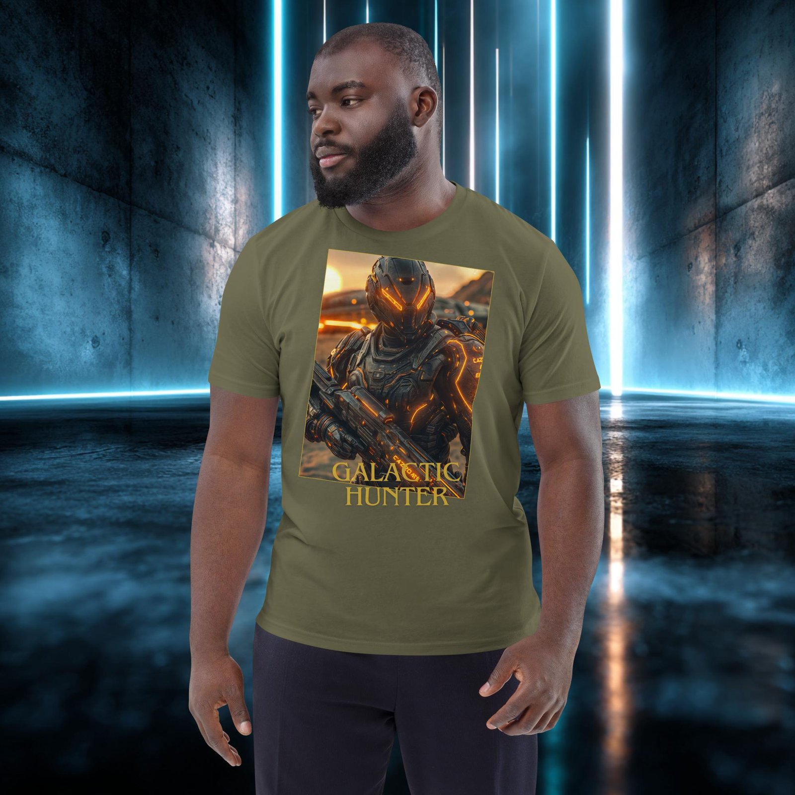 Camiseta orgánica con diseño Cazador Galáctico — color 12