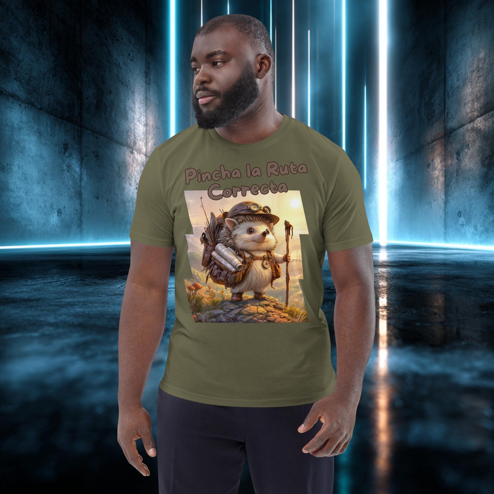 Camiseta orgánica con diseño Erizo Aventurero — color 12