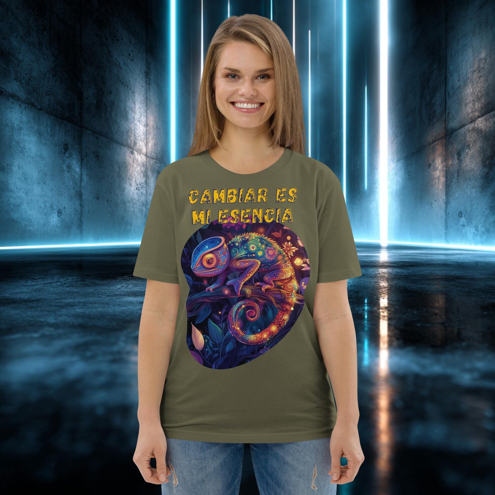 Camiseta orgánica con diseño Cambiar Es Mi Esencia — color 12