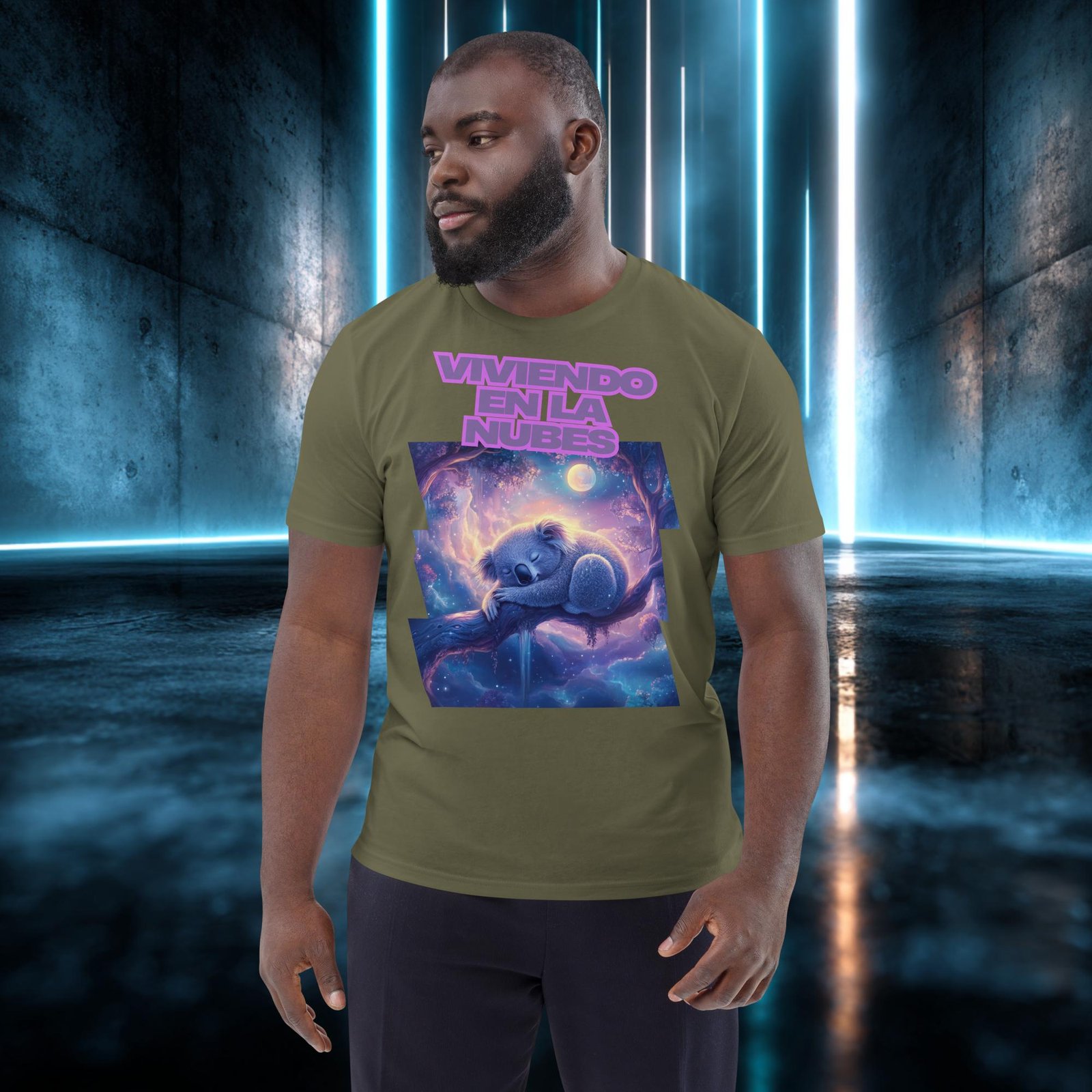 Camiseta orgánica con diseño Viviendo en las Nubes — color 13