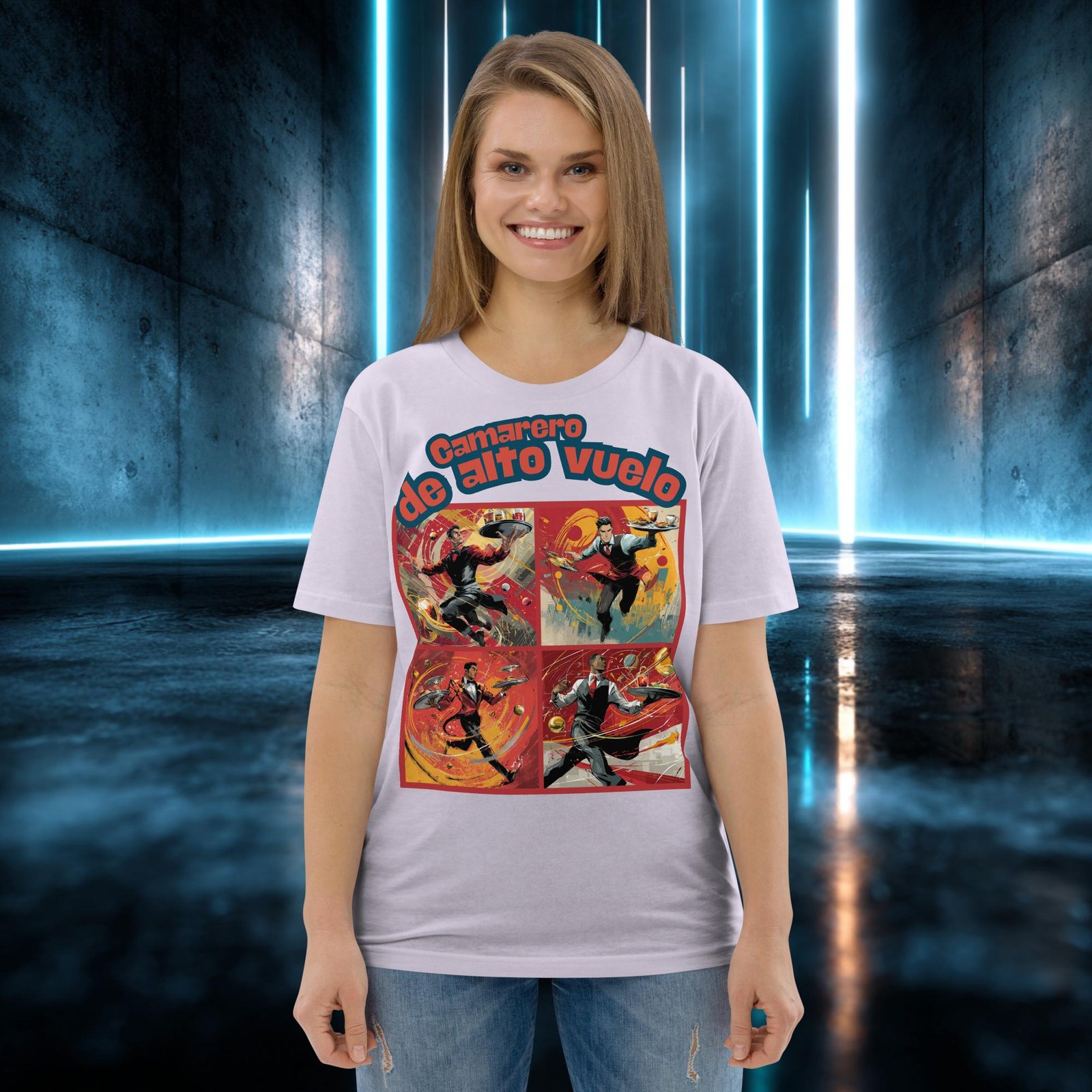 Camiseta orgánica con diseño Camarero de Alto Vuelo — color 13