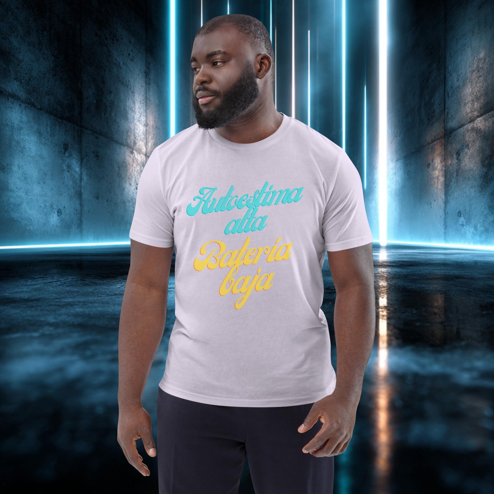 Camiseta orgánica con diseño Autoestima Alta, Batería Baja — color 13