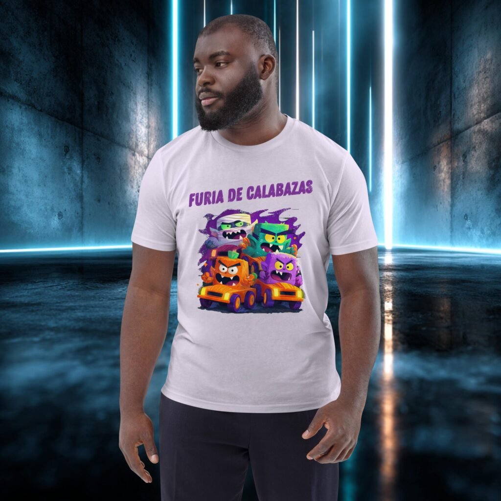 Camiseta orgánica con diseño Furia de Calabazas