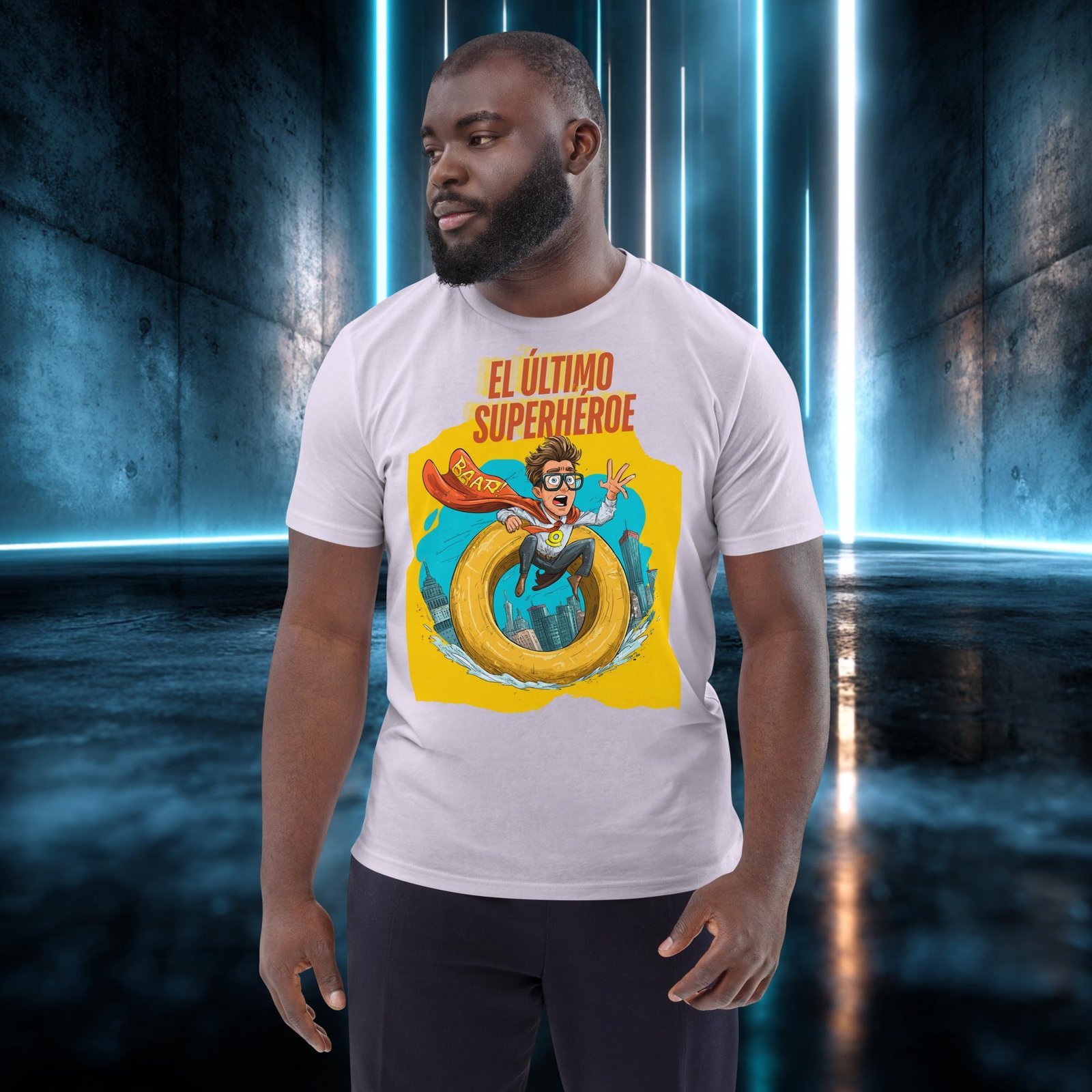 Camiseta orgánica con diseño El Último Superhéroe — color 13