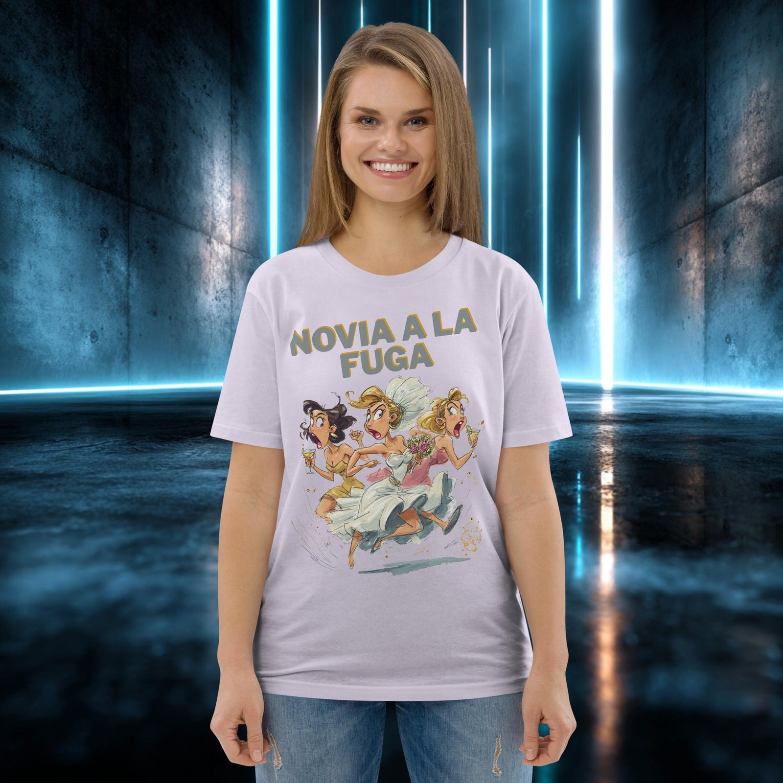 Camiseta orgánica con diseño Novia a la Fuga — color 14