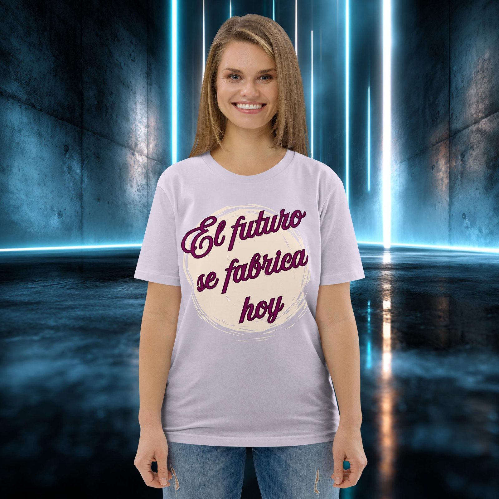 Camiseta orgánica con diseño El Futuro Se Fabrica Hoy — color 13